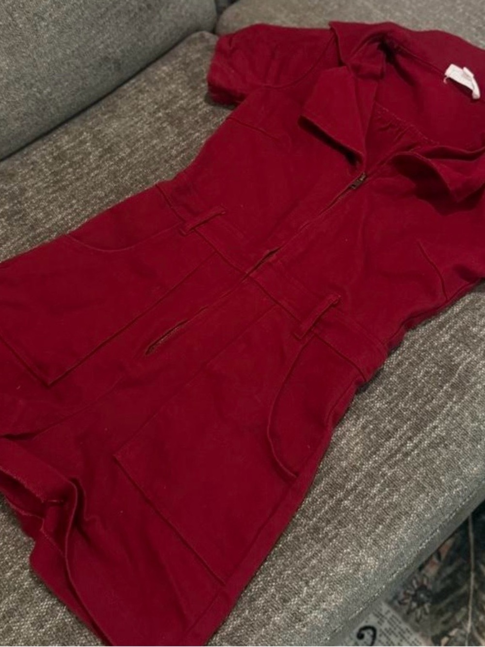 Day and Moon Let’s Go Romper in maroon. - Picture 4 of 7